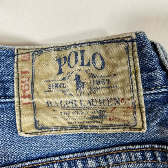 Ralph Lauren Straight Leg Jeans Womens High waist Distressed Medium wash… - Picture 3 of 10